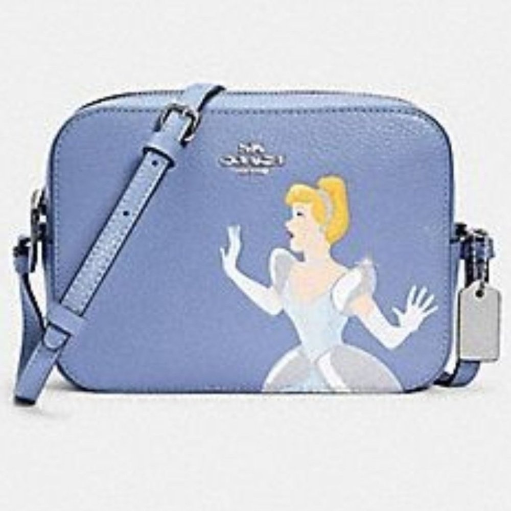 NWT Disney X Coach Princess Cinderella Leather Mini Camera Crossbody Hand Bag - Picture 1 of 8